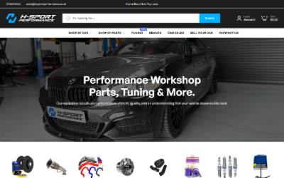 Top of the website for H-Sport Ltd