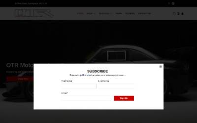 Top of the website for On The Run Motorsports