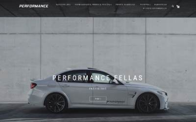 Top of the website for PERFORMANCE FELLAS (Lithuania, Latvia & Estonia)