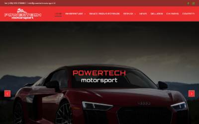 Top of the website for Powertech Motorsport
