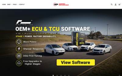 Top of the website for RacingLine Australia