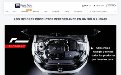 Top of the website for RacingLine Mexico