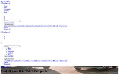 Top of the website for RacingLine Netherlands