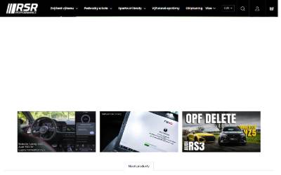 Top of the website for RSR Performance