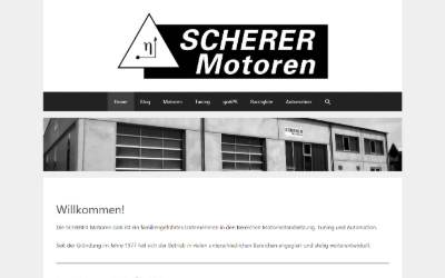 Top of the website for SCHERER Motoren GbR