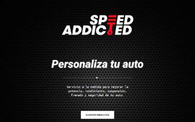 Top of the website for Speed Addicted