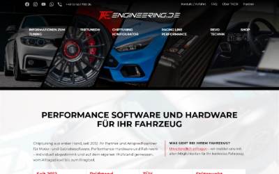 Top of the website for TKEngineering