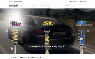 Top of the website for Top Auto Competition