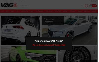Top of the website for VAG Café SA