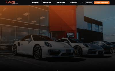 Top of the website for VAG Motorsport