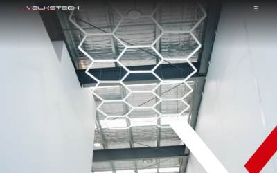Top of the website for Volkstech