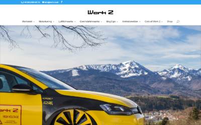 Top of the website for Werk 2 Automotive GmbH