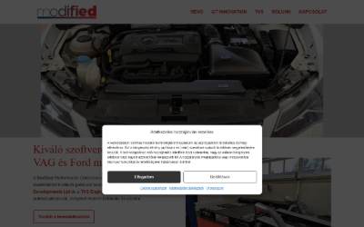 Top of the website for Modified Performance Center
