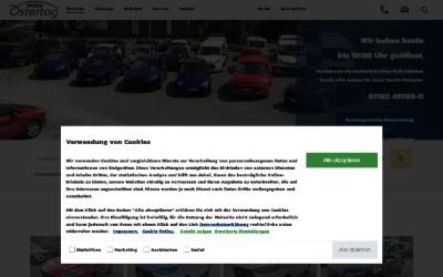 Top of the website for Autohaus Ostertag