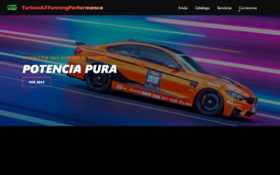 Top of the website for Turbos All Tunning S.A. de C.V.