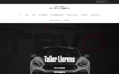 Top of the website for TALLER LLORENS REP . AUTO. S.L