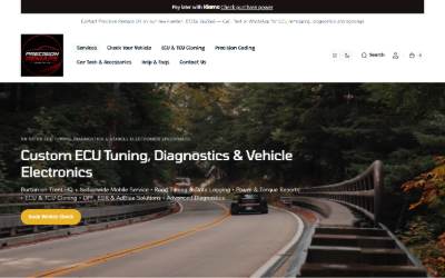 Top of the website for Precision Remaps UK