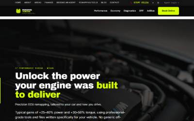 Top of the website for Panache Tuning