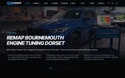 Top of the website for 24Tuning