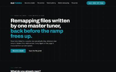 Top of the website for OLS Tuning