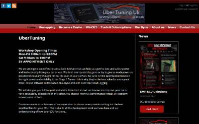 Top of the website for UberTuning