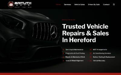 Top of the website for Britlith Auto Ltd