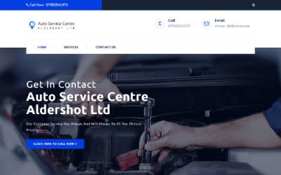 Top of the website for Auto Service Centre Aldershot Ltd