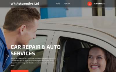 Top of the website for WR AUTOMOTIVE LTD