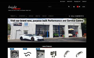 Top of the website for Knight Racer