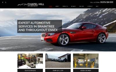 Top of the website for Chapel Hill Auto Services