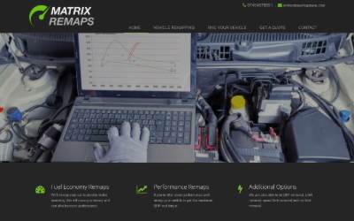 Top of the website for Matrix Remaps