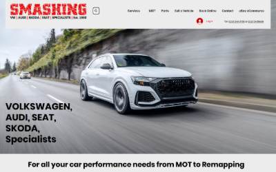 Top of the website for Smashing