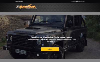 Top of the website for Autotecknik