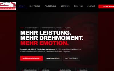 Top of the website for MH-Softwaretuning