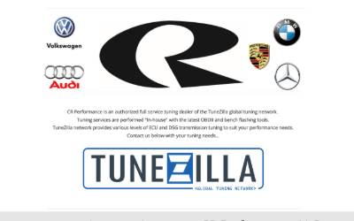 Website preview for CR Performance
