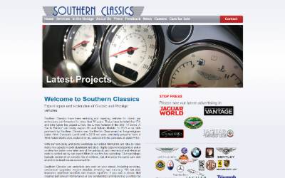 Website preview for Southern classics
