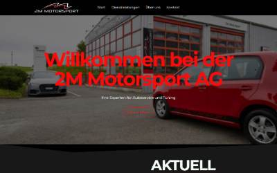 Top of the website for 2M MOTORSPORT GmbH
