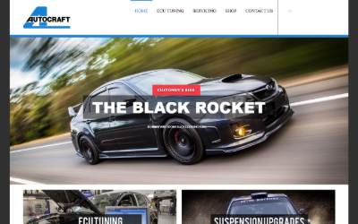 Top of the website for Autocraft