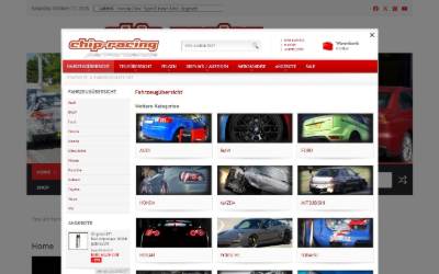 Top of the website for Chip-Racing GmbH