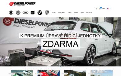 Top of the website for DIESELPOWER s.r.o.
