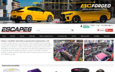 Top of the website for Escape6 s.r.o.