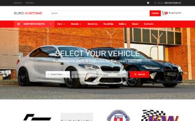 Top of the website for Euro Kustoms