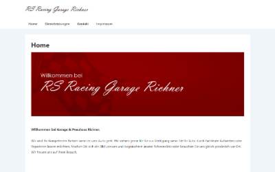 Top of the website for Garage & Pneuhaus Richner