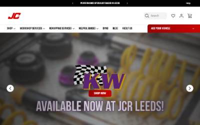 Top of the website for JCR Leeds Ltd