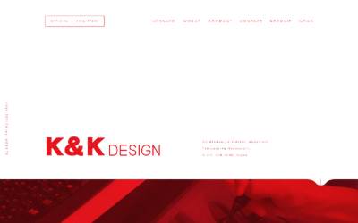 Top of the website for K&K Design