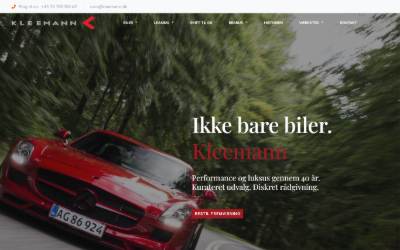 Top of the website for Kleemann