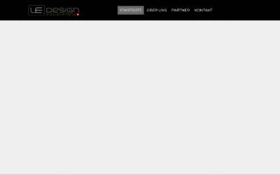 Top of the website for L.E.Design Exclusive Parts Switzerland KLG