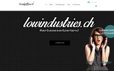 Top of the website for LOWINDUSTRIES.CH
