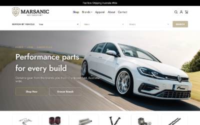 Top of the website for Marsanic Motorsport