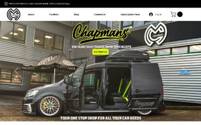 Top of the website for M Chapman Auto Services